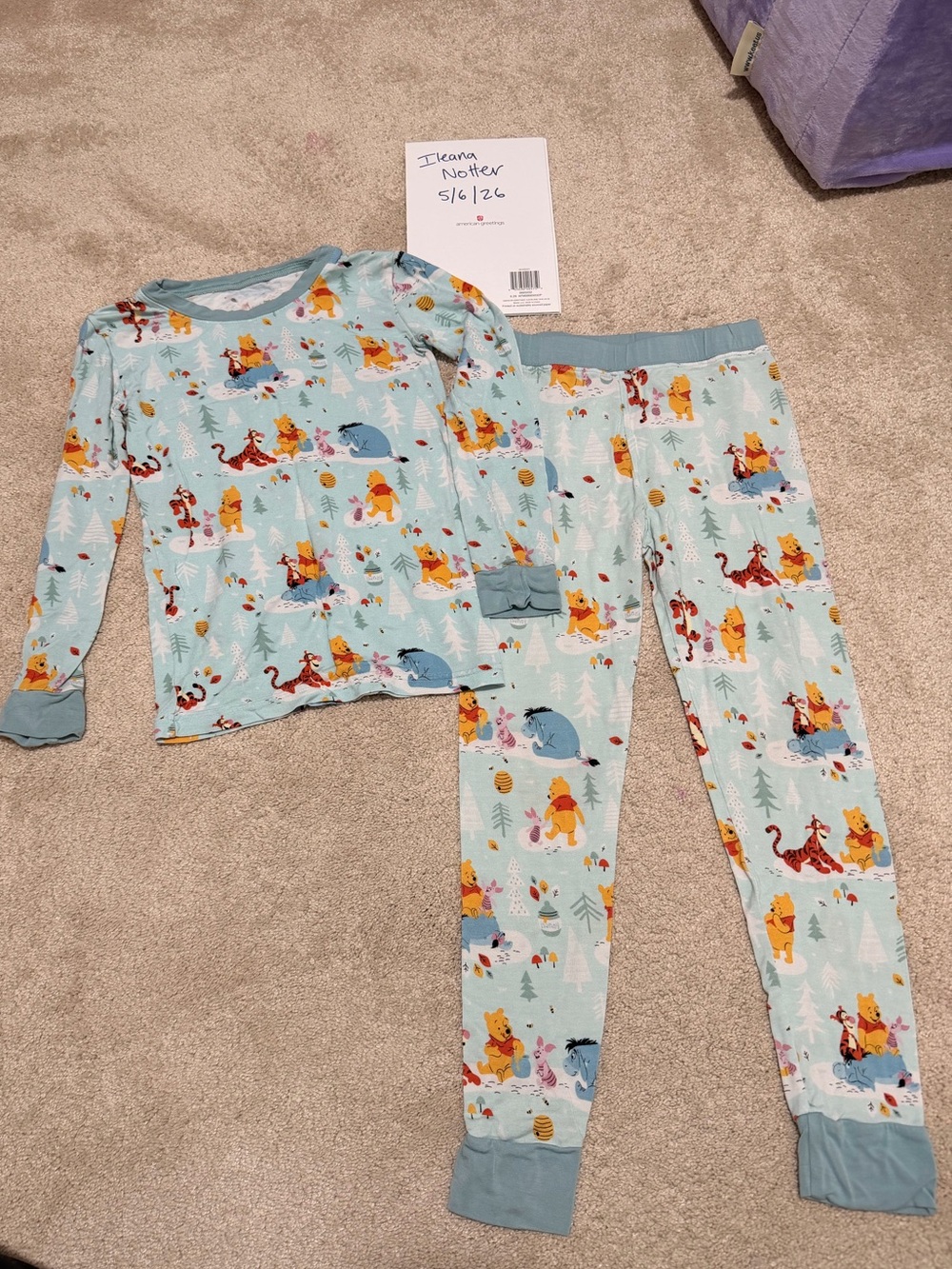 Little Sleepies Pooh & Friends Pajama Set (long sleeve and pants)